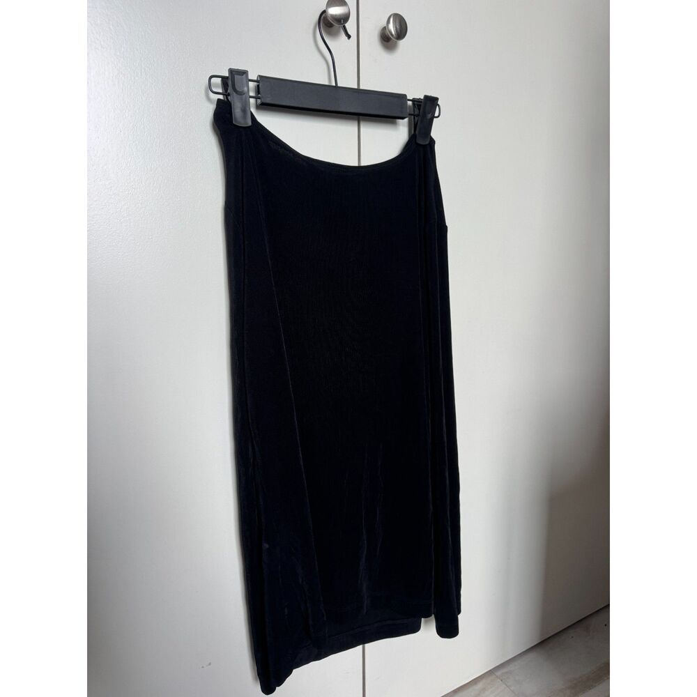 Vintage Chico's Chic Flowy Black Long Sleeve Off Shoulder Cowl Velvety Top Sz 4